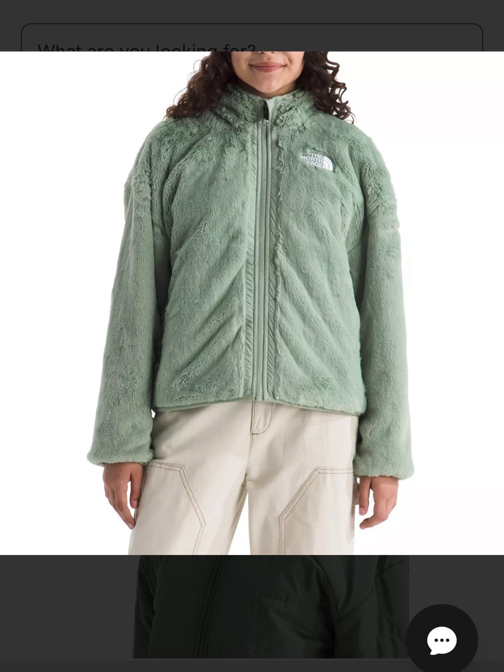 The North Face Kids' Plush Full-Zip Jacket in Sage